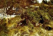 bruno liljefors landskap med orrar, tidig var oil painting reproduction